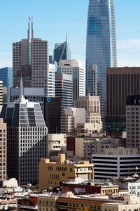 Preview wallpaper skyscrapers, buildings, architecture, flags, city