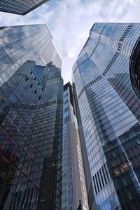 Preview wallpaper skyscrapers, buildings, bottom view, architecture