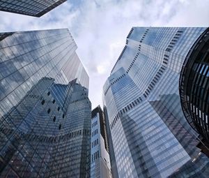 Preview wallpaper skyscrapers, buildings, bottom view, architecture