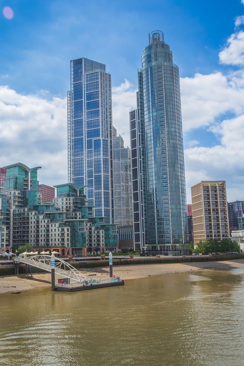 800x1200 Wallpaper skyscrapers, buildings, city, beach, water