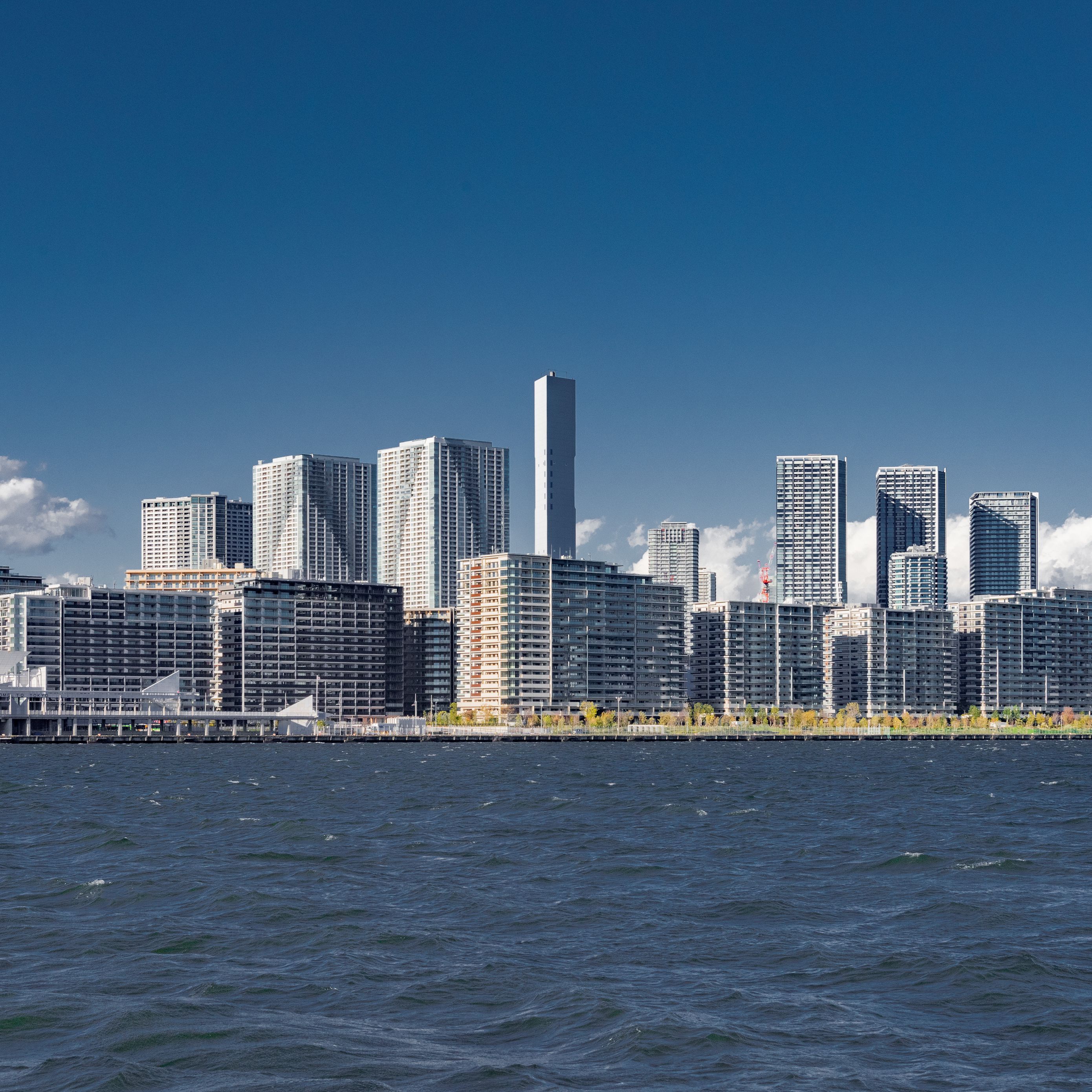 Download wallpaper 2780x2780 skyscrapers, buildings, city, sea, houses ...