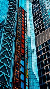 Preview wallpaper skyscrapers, buildings, glass, relief