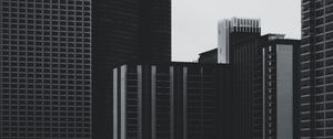 Preview wallpaper skyscrapers, buildings, high-rise, bw