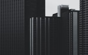 Preview wallpaper skyscrapers, buildings, high-rise, bw