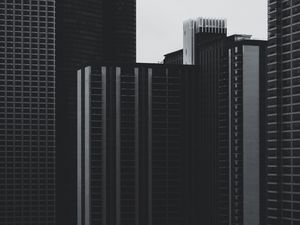 Preview wallpaper skyscrapers, buildings, high-rise, bw