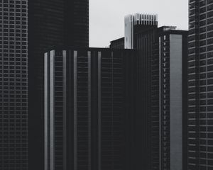 Preview wallpaper skyscrapers, buildings, high-rise, bw