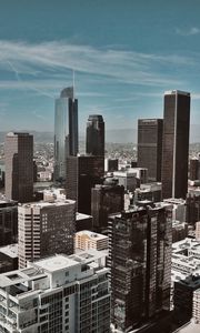 Preview wallpaper skyscrapers, buildings, top view