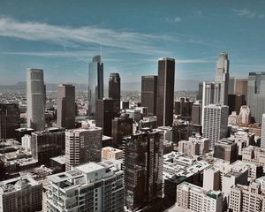 Preview wallpaper skyscrapers, buildings, top view