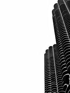 Preview wallpaper skyscrapers, bw, minimalism, buildings