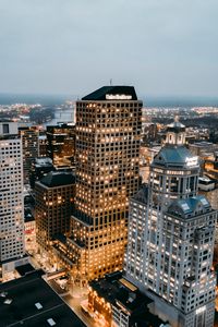 Preview wallpaper skyscrapers, city, aerial view, buildings, architecture