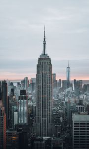 Preview wallpaper skyscrapers, city, aerial view, buildings, architecture, new york