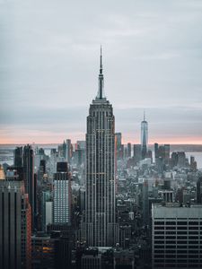 Preview wallpaper skyscrapers, city, aerial view, buildings, architecture, new york