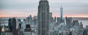 Preview wallpaper skyscrapers, city, aerial view, buildings, architecture, new york