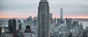 Preview wallpaper skyscrapers, city, aerial view, buildings, architecture, new york