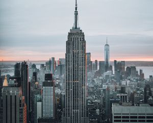 Preview wallpaper skyscrapers, city, aerial view, buildings, architecture, new york