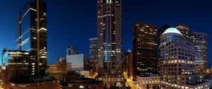 Preview wallpaper skyscrapers, night, seattle