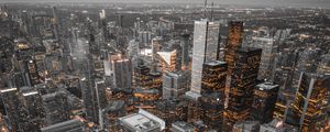 Preview wallpaper skyscrapers, top view, metropolis, toronto, canada