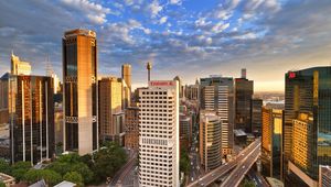 Preview wallpaper skyscrapers, tower, pier, australia, sydney