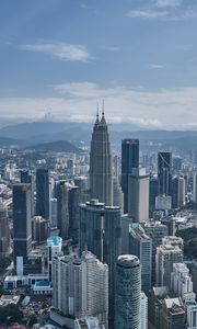 Preview wallpaper skyscrapers, towers, city, view, height