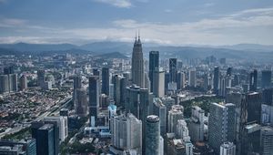 Preview wallpaper skyscrapers, towers, city, view, height