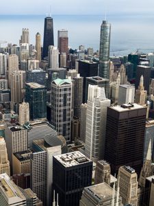 Preview wallpaper skyscrapers, towers, city, view