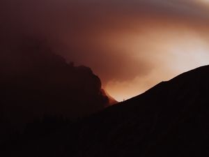 Preview wallpaper slope, fog, smoke, dark