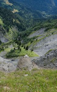 Preview wallpaper slope, grass, gorge, mountains, landscape