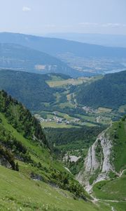 Preview wallpaper slope, grass, hills, valley, nature