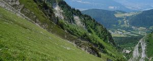 Preview wallpaper slope, grass, hills, valley, nature