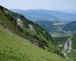 Preview wallpaper slope, grass, hills, valley, nature