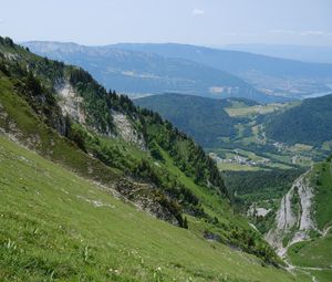 Preview wallpaper slope, grass, hills, valley, nature