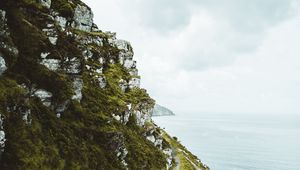 Preview wallpaper slope, grass, sea, path, coast