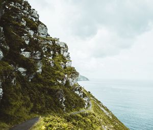 Preview wallpaper slope, grass, sea, path, coast