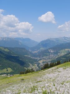 Preview wallpaper slope, hills, mountains, nature, valley