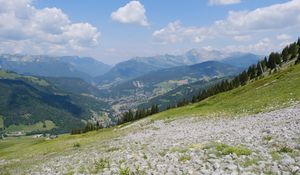 Preview wallpaper slope, hills, mountains, nature, valley