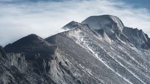 Preview wallpaper slope, mountain, fog