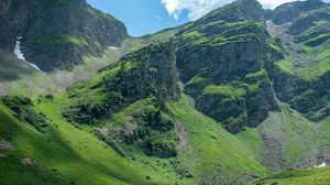 Preview wallpaper slope, mountain, grass, trees, nature