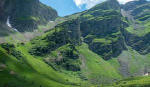 Preview wallpaper slope, mountain, grass, trees, nature