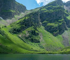 Preview wallpaper slope, mountain, grass, trees, nature