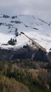 Preview wallpaper slope, mountain, snow, trees, landscape
