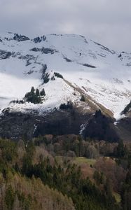 Preview wallpaper slope, mountain, snow, trees, landscape