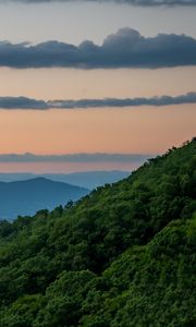 Preview wallpaper slope, mountains, trees, sky