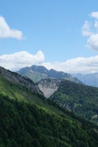 Preview wallpaper slope, mountains, trees, grass