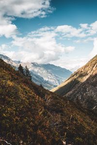 Preview wallpaper slope, mountains, valley, trees