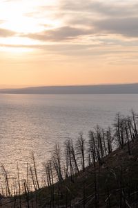 Preview wallpaper slope, sea, clouds, nature, landscape