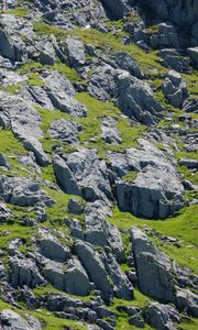 Preview wallpaper slope, stones, grass, relief