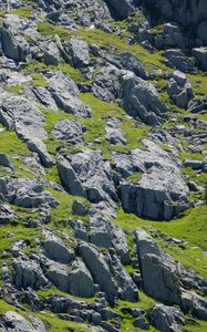 Preview wallpaper slope, stones, grass, relief