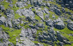 Preview wallpaper slope, stones, grass, relief