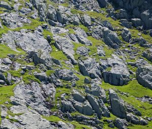 Preview wallpaper slope, stones, grass, relief