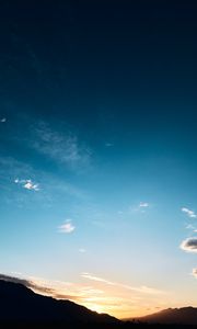 Preview wallpaper slope, sunset, sky, clouds
